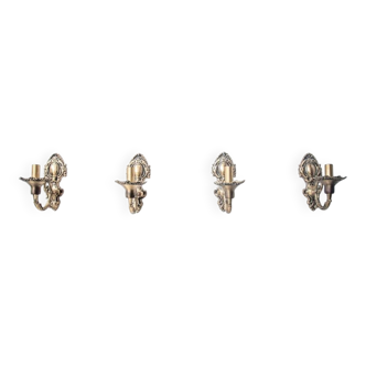 Set of 4 wall lamps, Northern Europe, circa 1930.