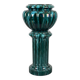 Large cache-pot on a ceramic column – In the style of Clément