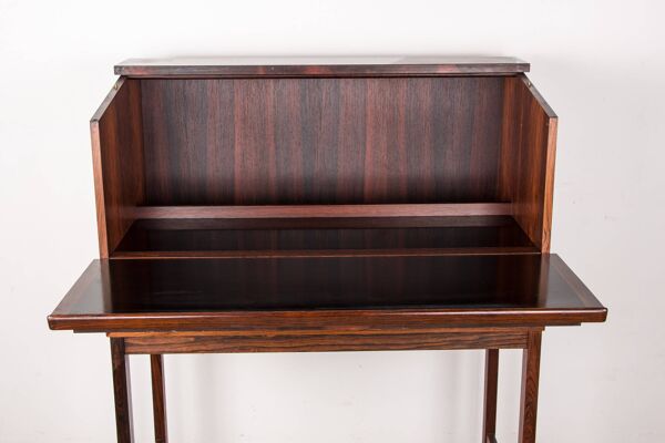 Scriban faisant bar et secrétaire en Palissandre et Formica par Hans Olsen pour C.S Mobler 1960.