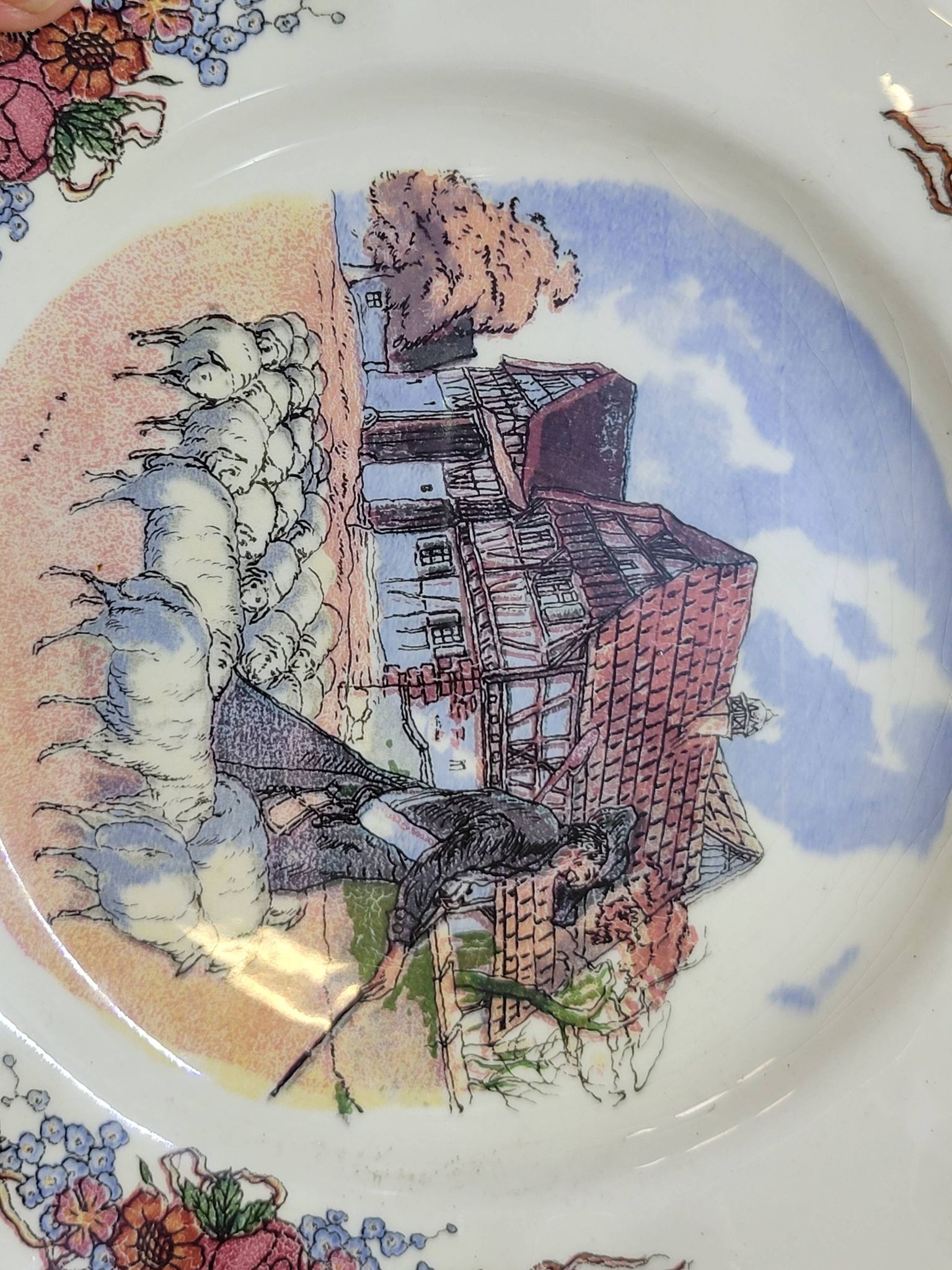 6 Small Dinner Plates Diameter 21 Cm Sarreguemines Obernai Loux