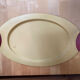Vintage Yellow Lacquered Metal Tray with Red Plastic Handles