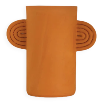 Amber terracotta ceramic vase - Oustao