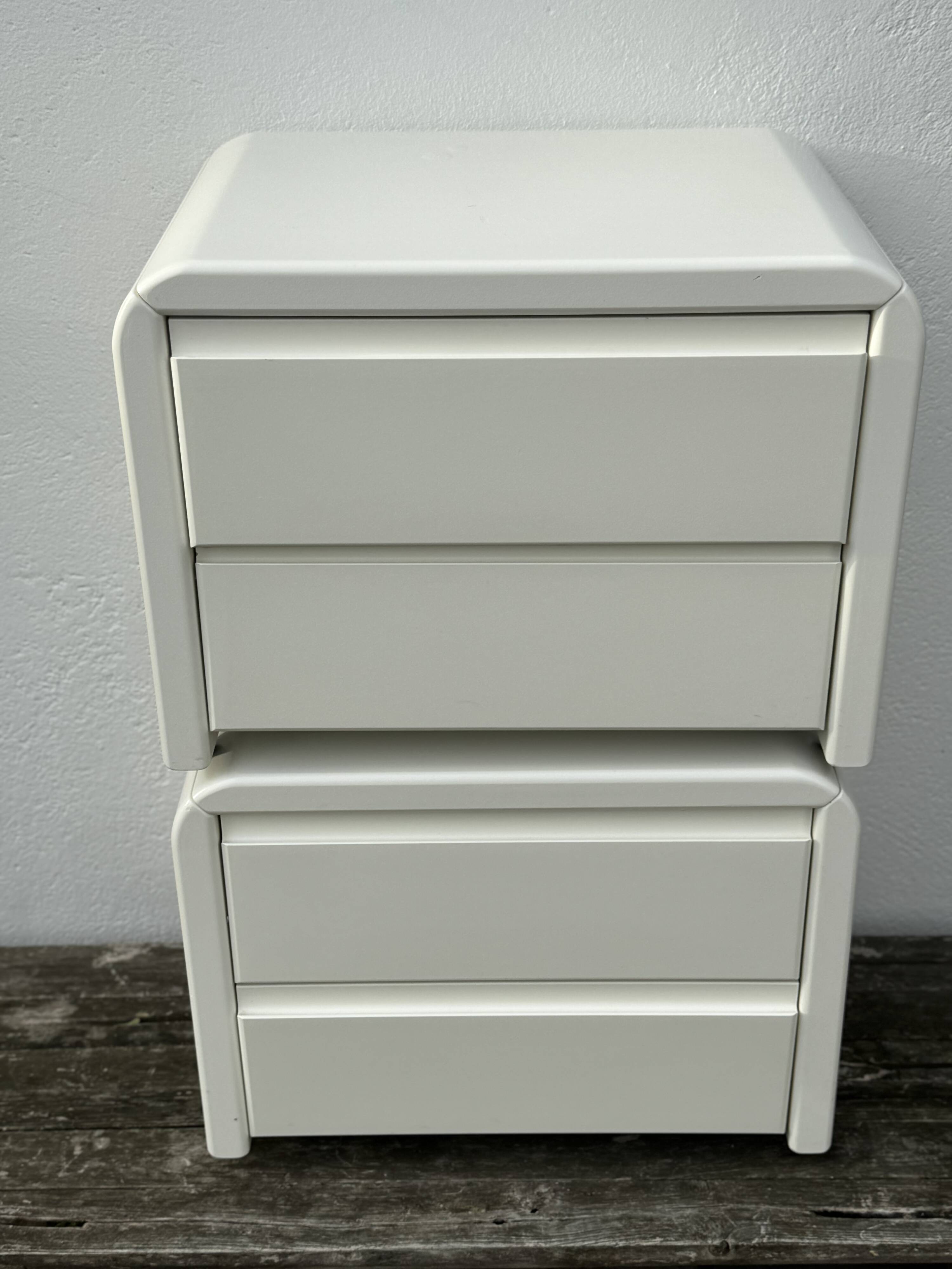 Pair of Space Age Laquered Night Stands