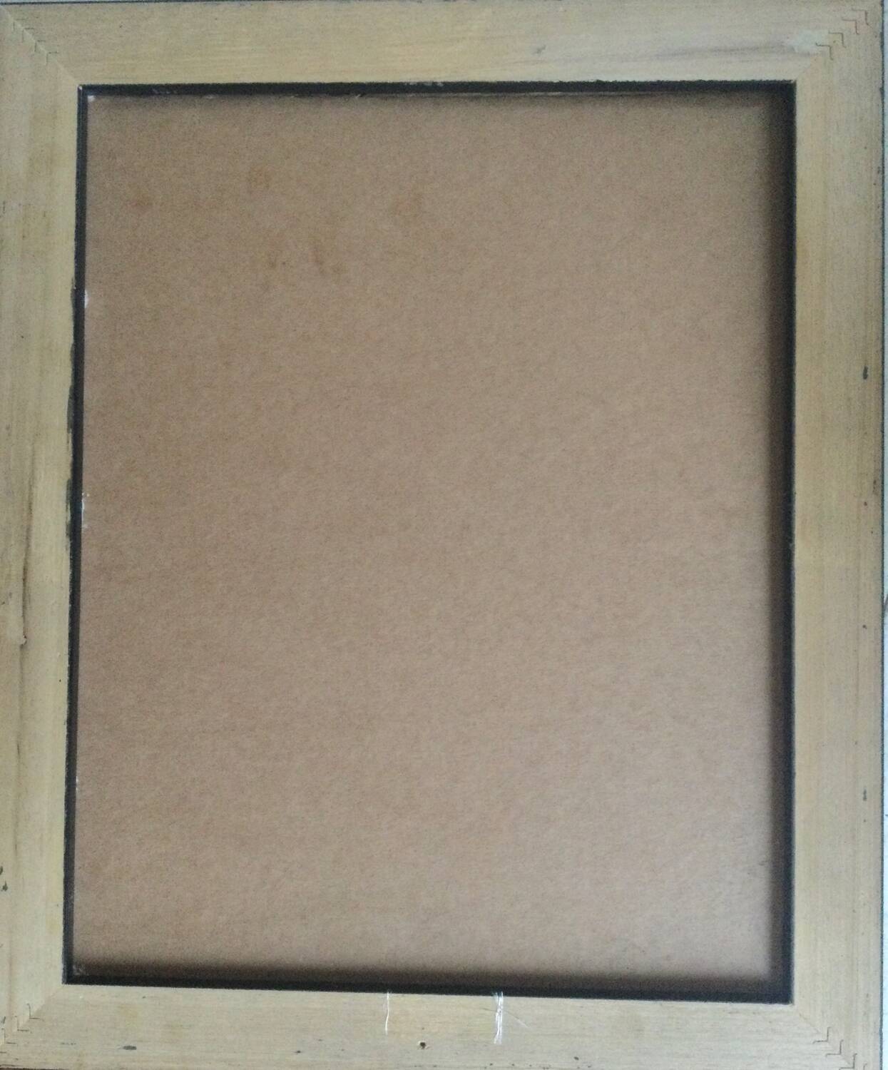 Oil on canvas board, Neo-Cubist composition