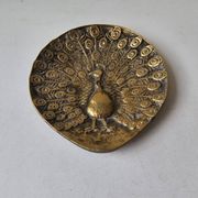 Vide poche / coupelle en laiton - motif Paon