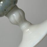 Green and white opaline soliflore vase.