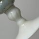 Vase soliflore opaline vert et blanc.