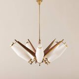 Italian mid century chandelier atr. to Stilux Milano, 1950s