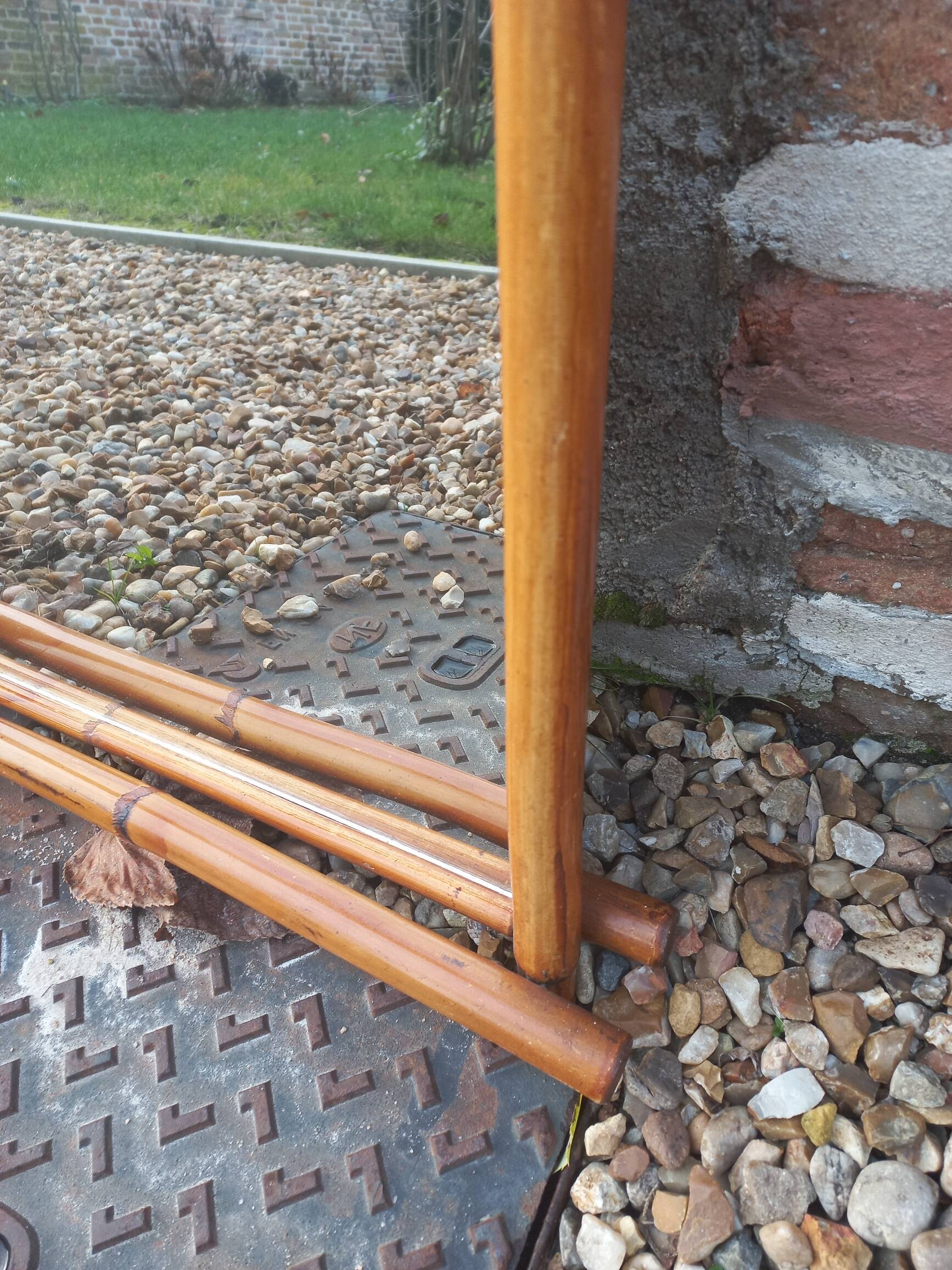 Miroir bambou vintage