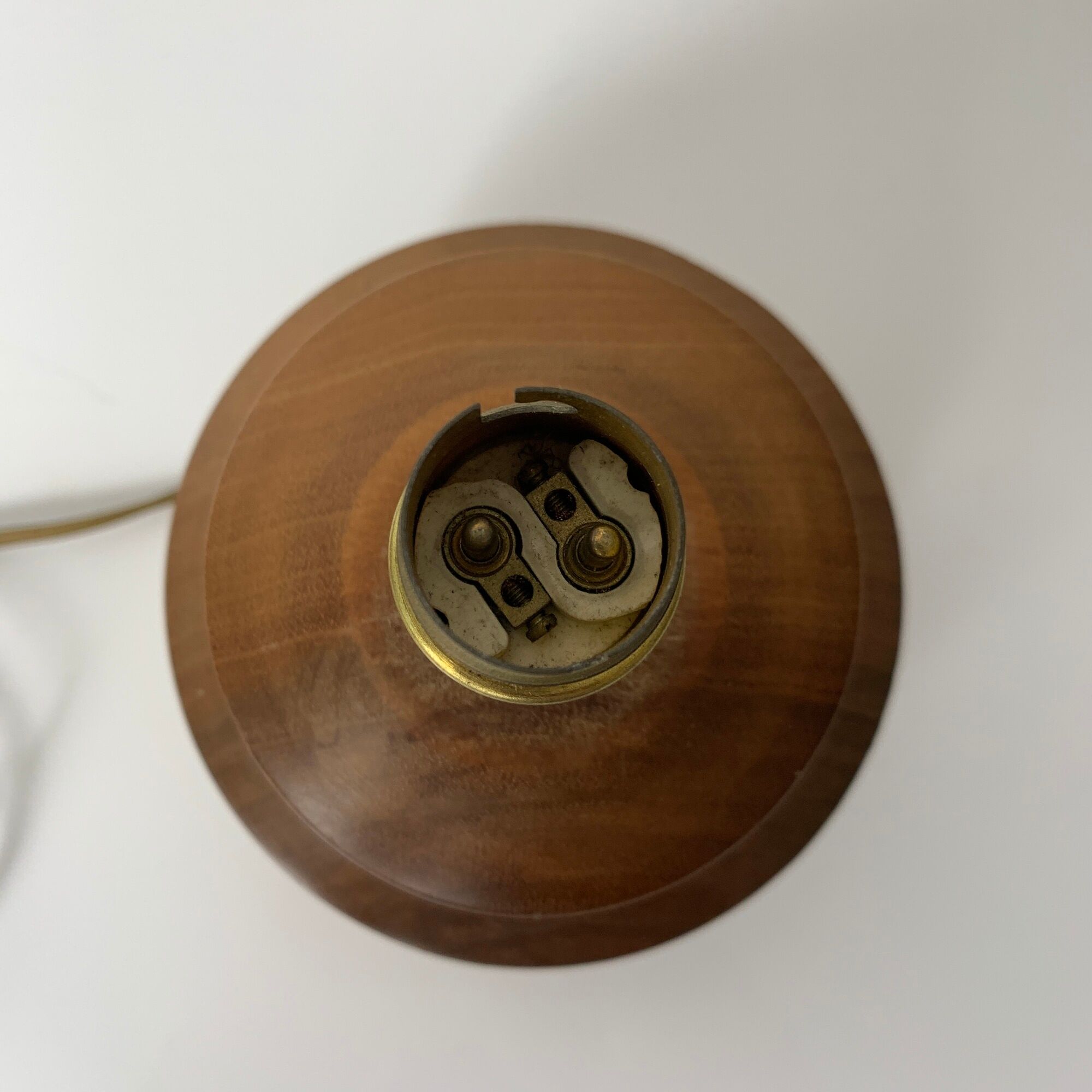 Vintage turned wooden lamp foot