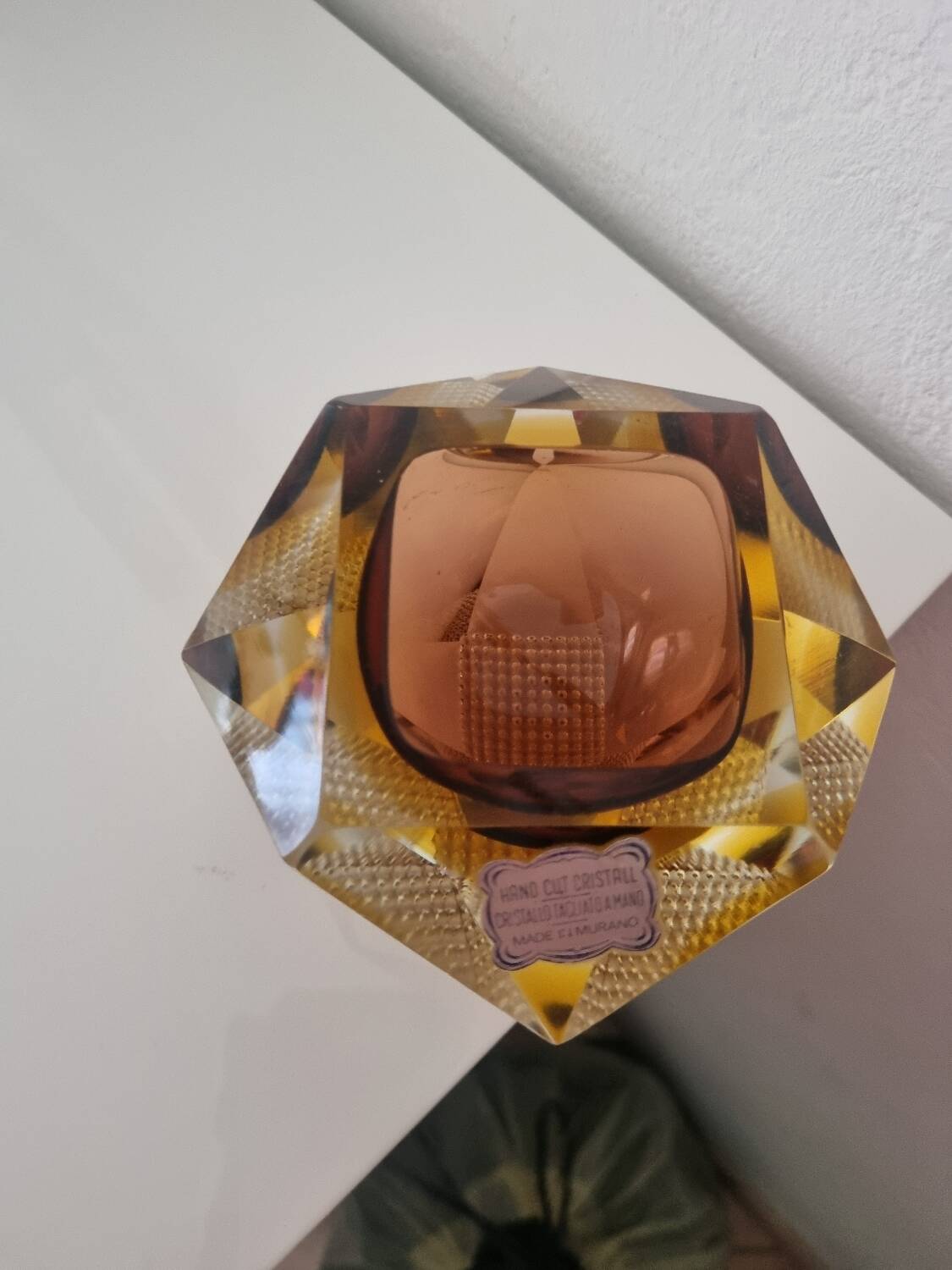 Sommerso Murano set: ashtray + table lighter