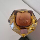 Murano Sommerso ashtray + table lighter set