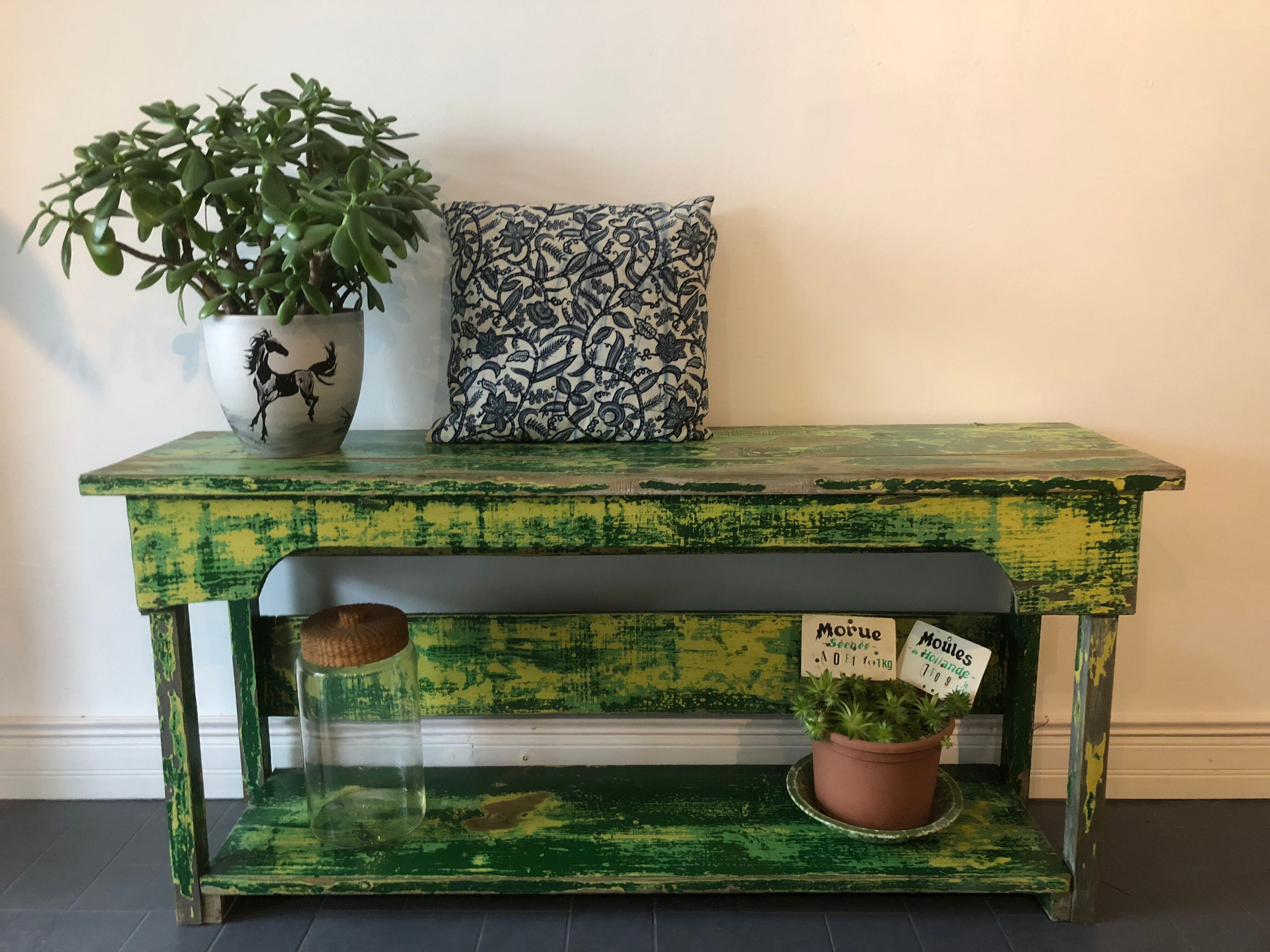 Old wooden console