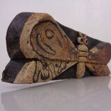 Studio ceramic butterfly wall plaque by Gerhard Liebenthron, Germany, 1982.