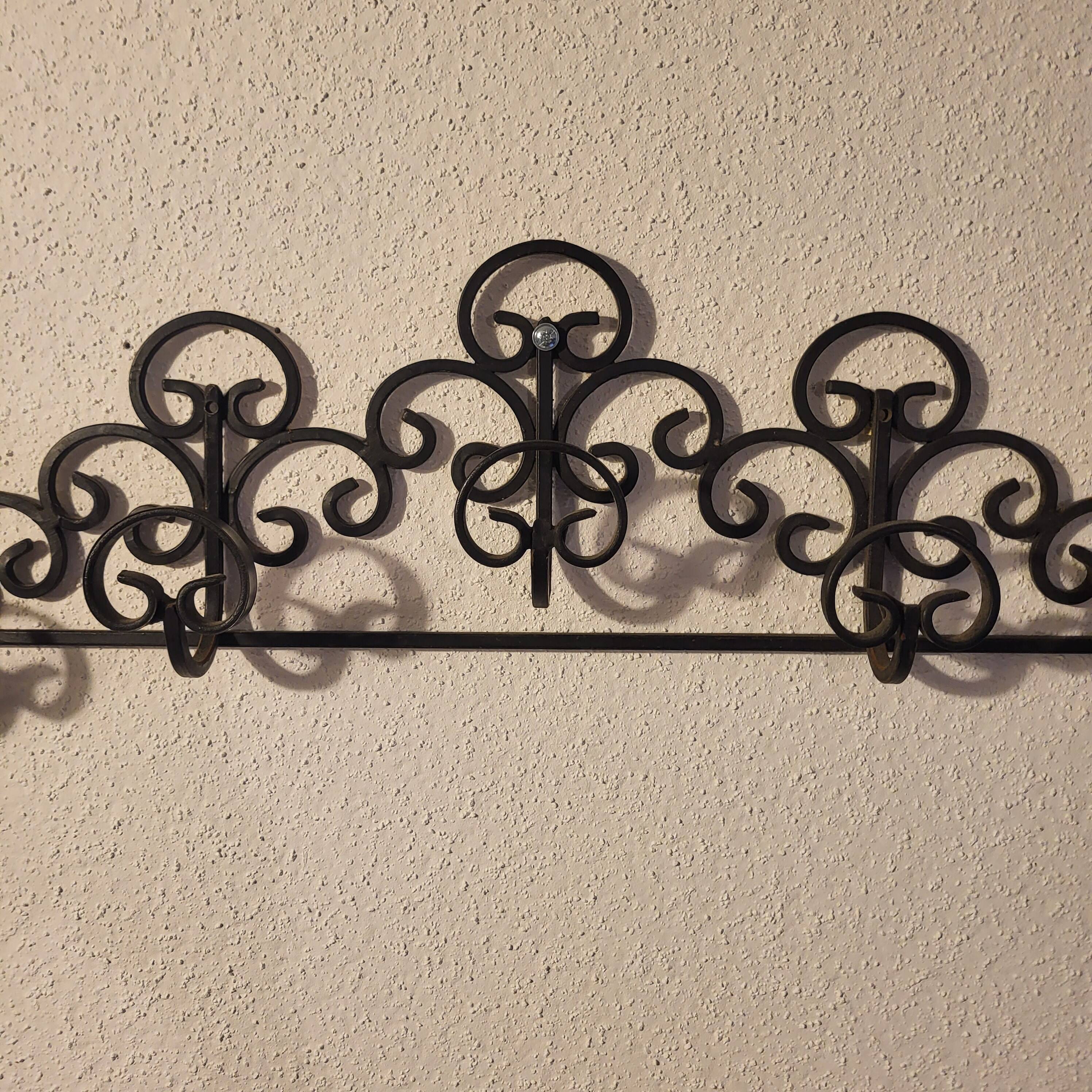 Decorative wrought iron wall hook