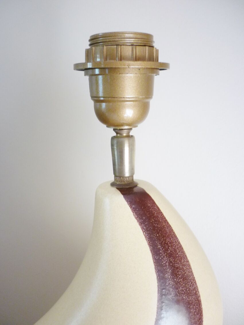 Lampe à poser, louis drimmer, design années 70/80, céramique formes libres  | Selency
