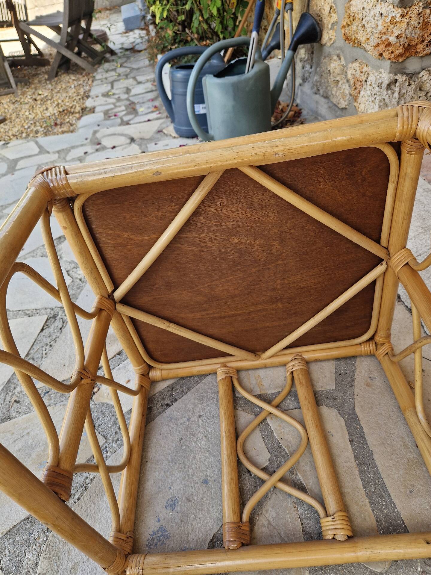 Table basse en rotin