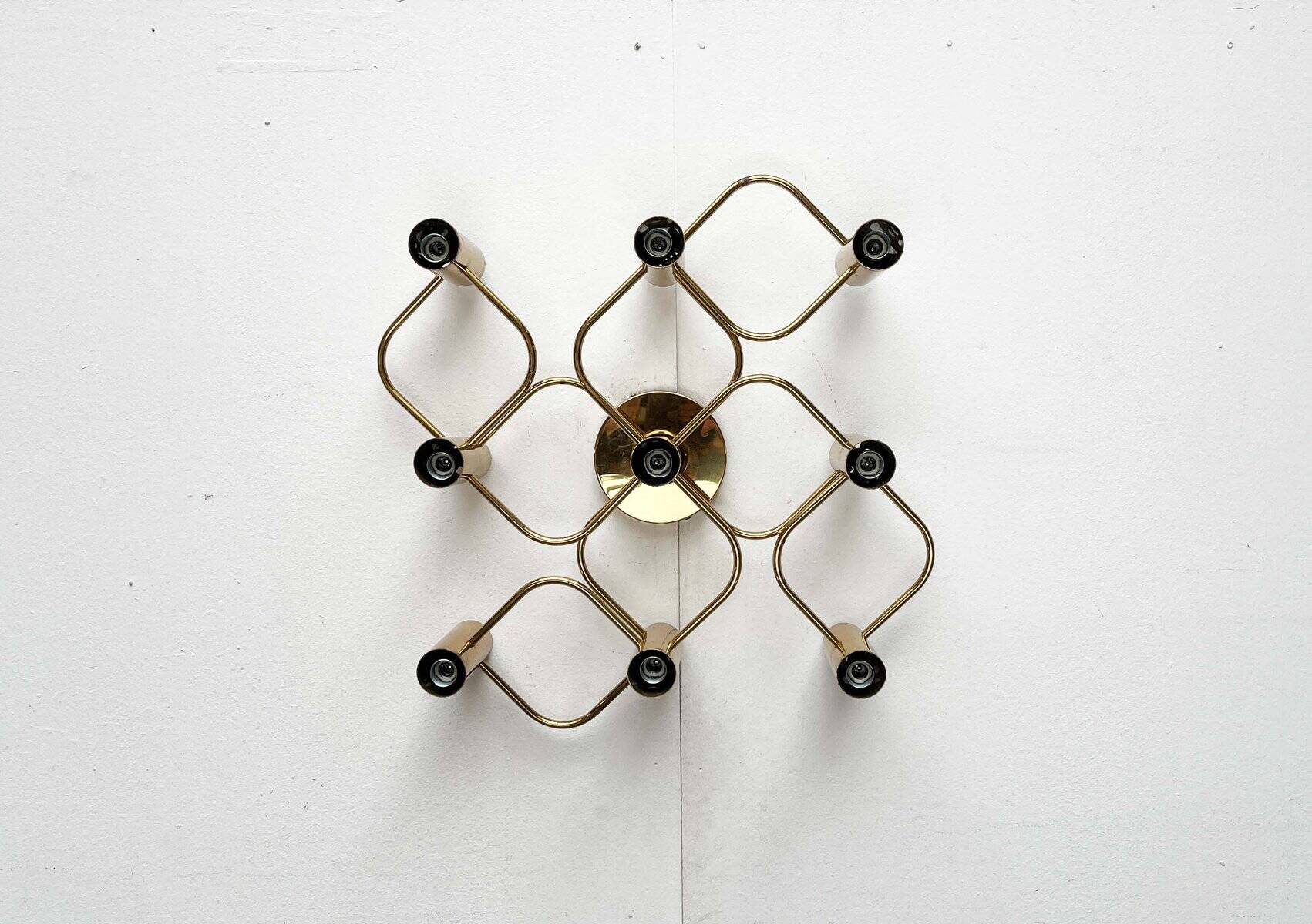 Vintage German wall lamp Hollywood Regency by Gaetano Sciolari for Leola, 1970s.