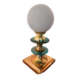 Lampe vintage laiton et plexi 1980