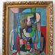 Tableau de la période bleue – Portrait de femme, d'après Pablo Picasso