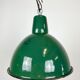 Suspension industrielle en émail vert, années 1960