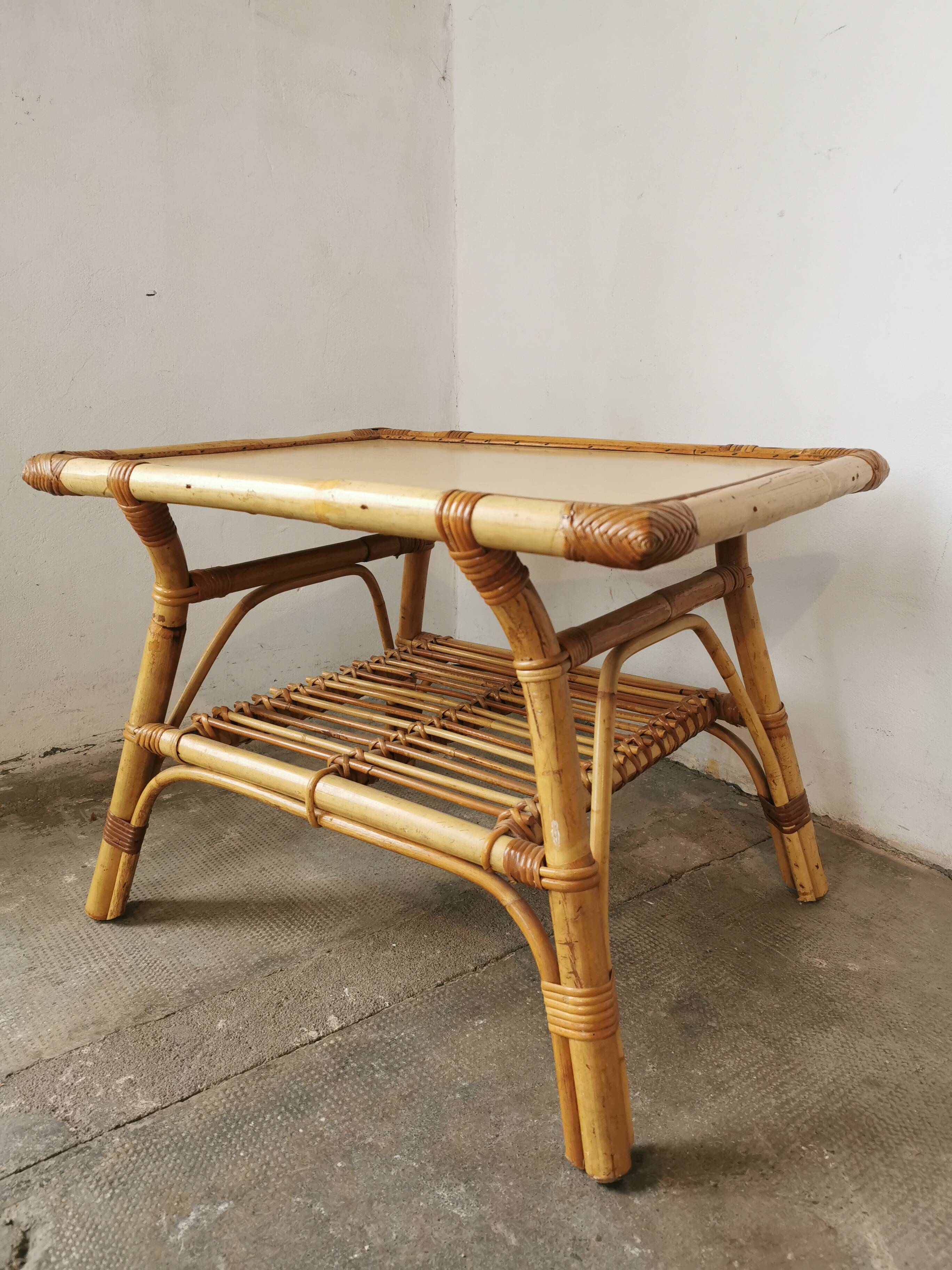 Rattan coffee table