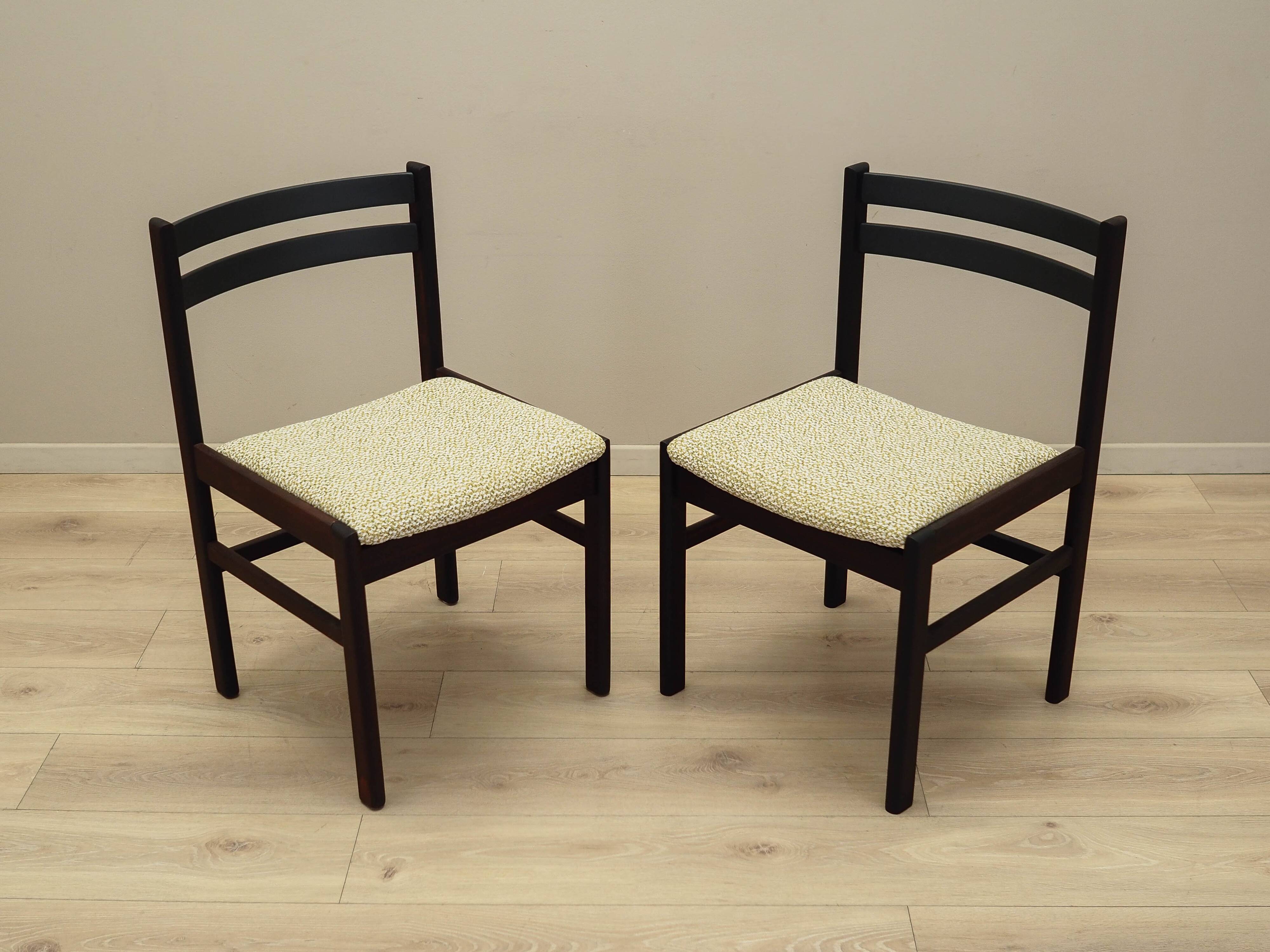 Set of two rosewood chairs, Danish design, 1970s, production: Denmark