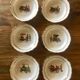 6 small hollow plates in white porcelain pattern vintage cars
