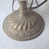 Pair of vintage brass/ceramic lamps