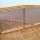 Banquette en rotin et cannage