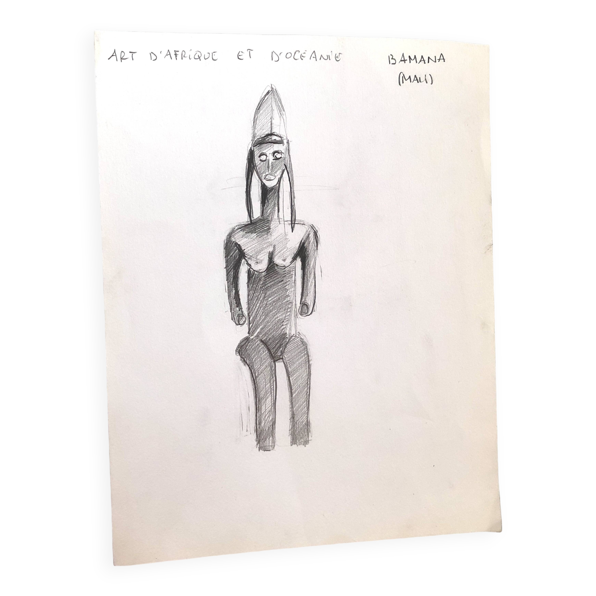 African Sculpture Drawing