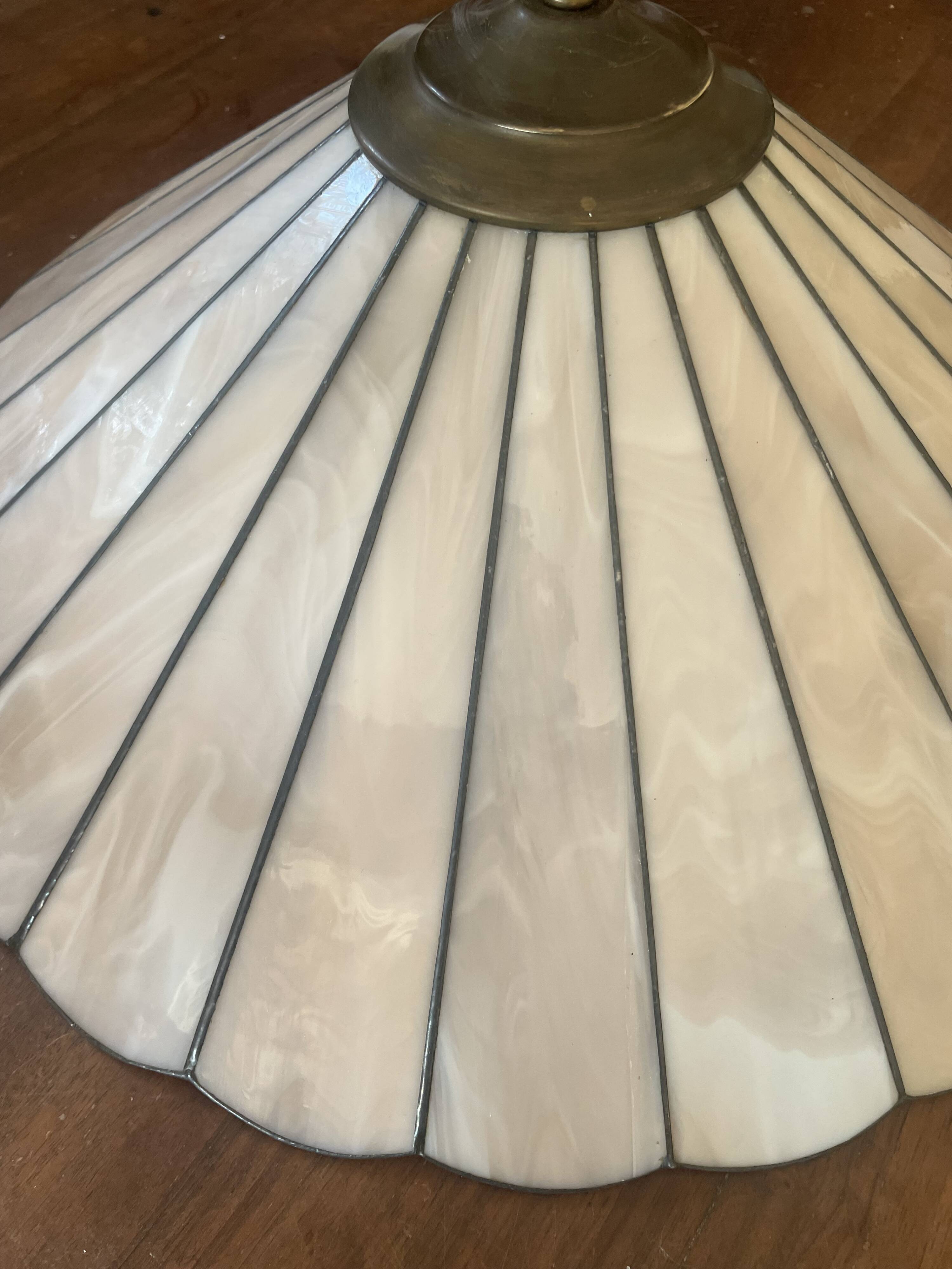 Suspension style Tiffany vintage, opal glass lampshade Ø45cm