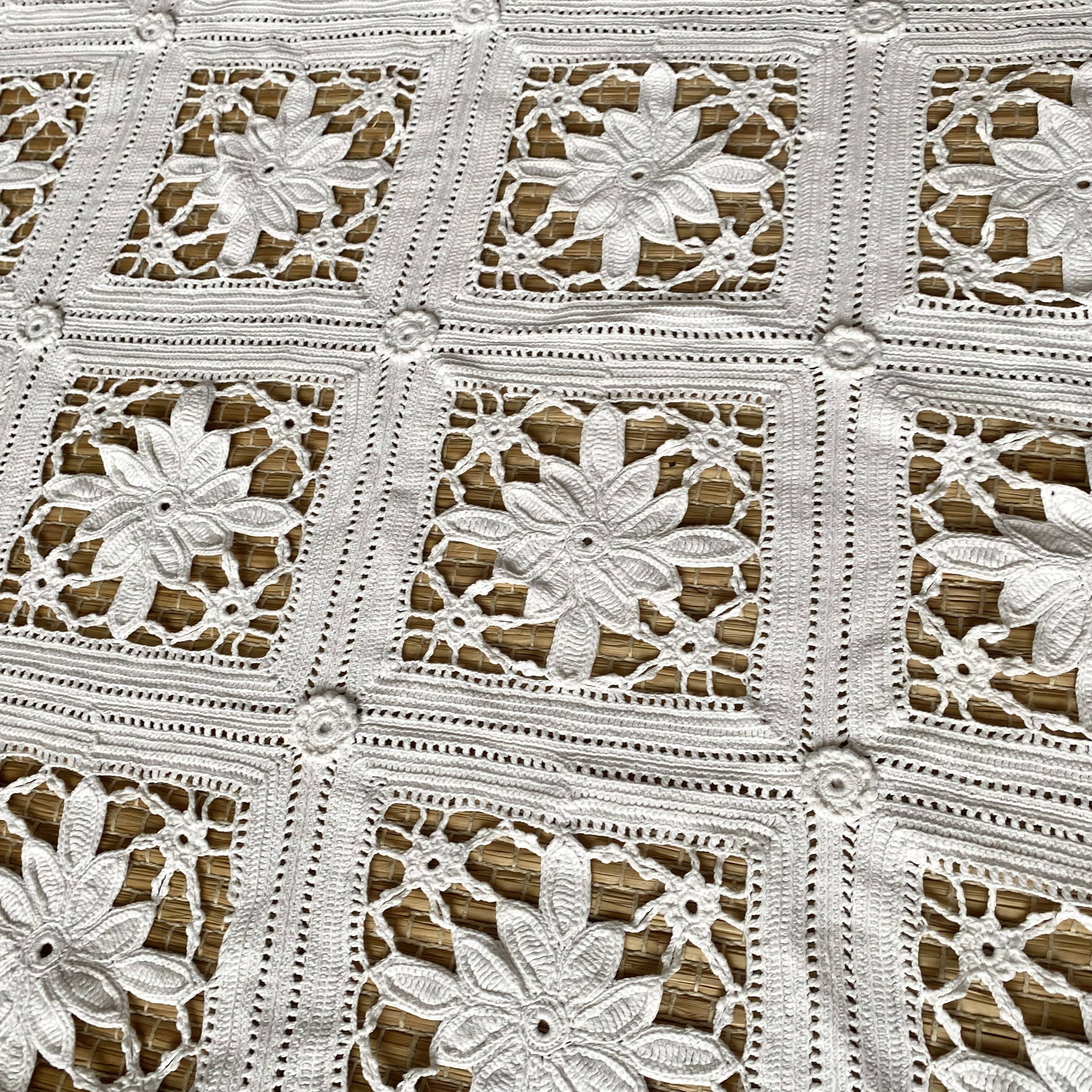 White crochet blanket 160X170