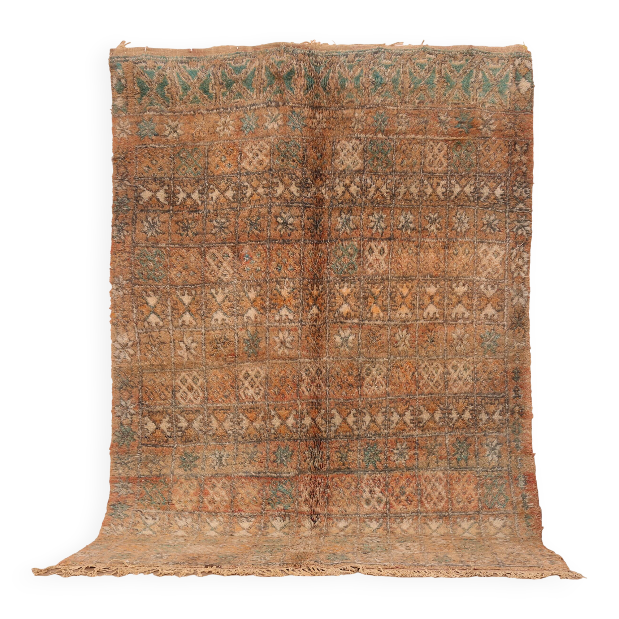 Peach Vintage Moroccan Rug 178 x 264 cm, Berber Wool Rug, Handmade Boho Rug