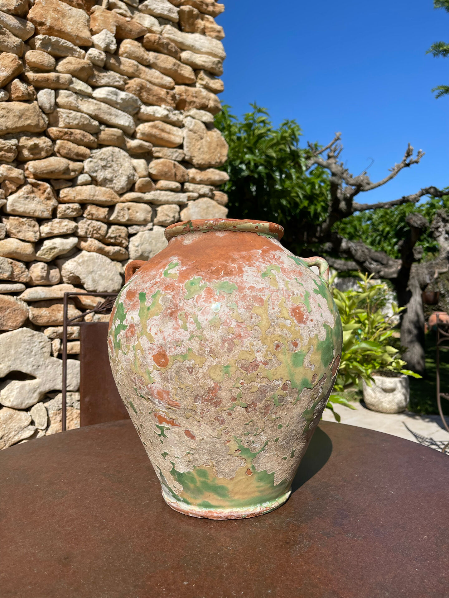 Jarre poterie en terre cuite ancienne 19ème