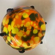 Vase art nouveau en verre moucheté