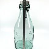 Large "Mercur" glass bottle with ceramic stopper • 2L • 1930