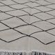 Handmade moroccan beige and black wool rug 192x118cm