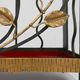 Art deco wrought iron umbrella stand with floral decoration, France ca. 1930