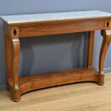 Console en Ronce de Noyer, époque Restauration – Début XIXe