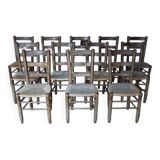 Lot of 12 Georges Robert mountain chairs - France 1960