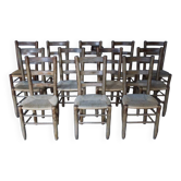 Lot de 12 chaises montagne Georges Robert - France 1960