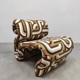 Swedish design Etcetera easy chair vintage Jan Ekselius 1970 'Geometric'