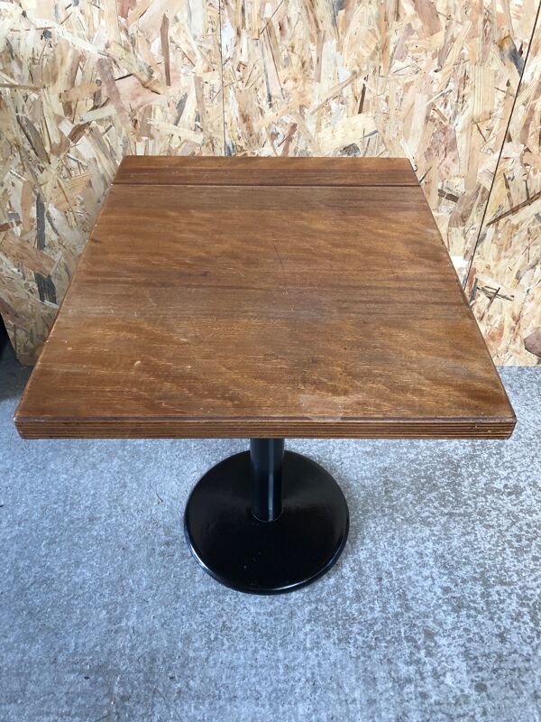 Ancienne table de bistrot pied fonte noir