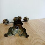 Chandelier ancien couleur bronze 3 branches