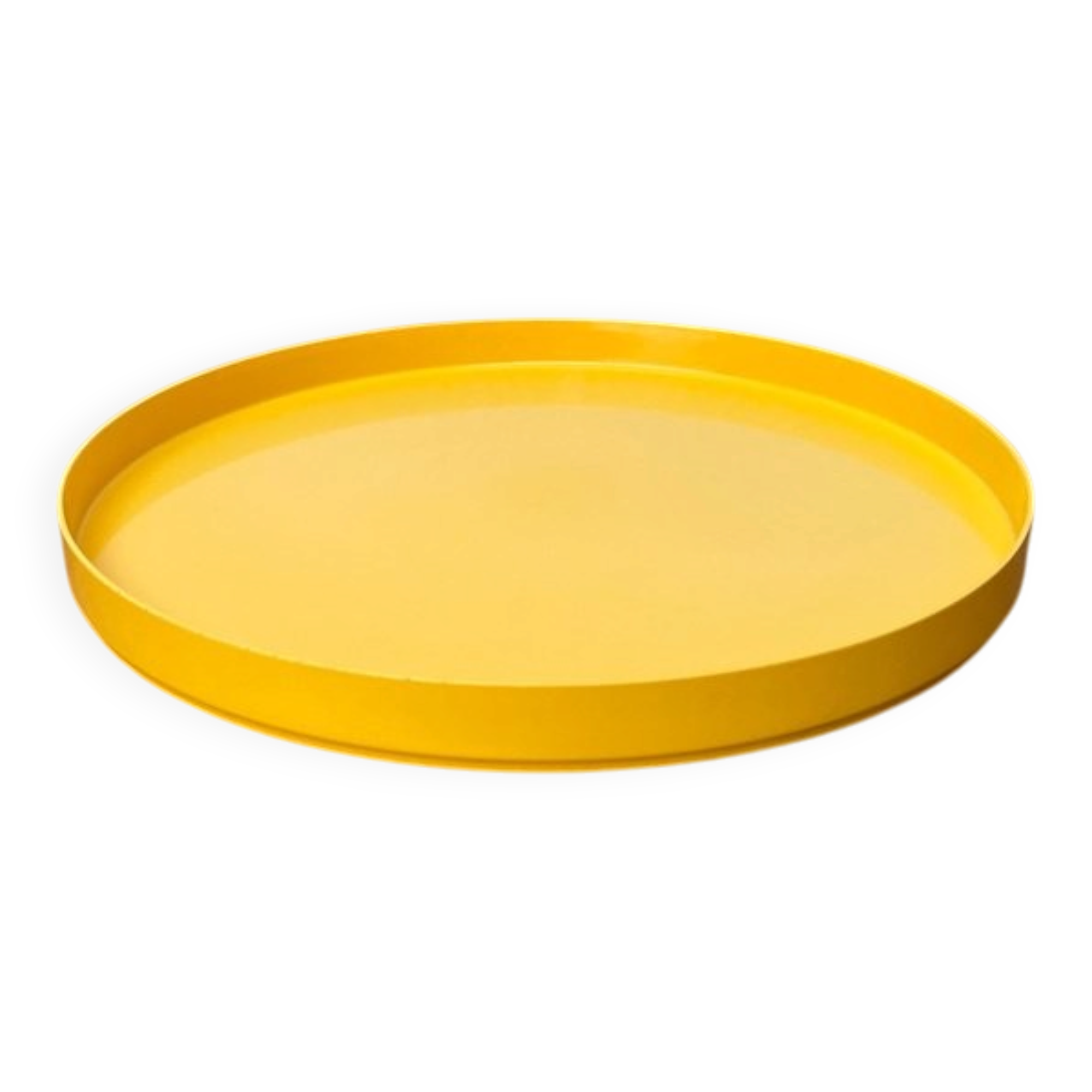 Yellow Melamine Plateau, Space Era, Mid-Century Swedish, 1960s