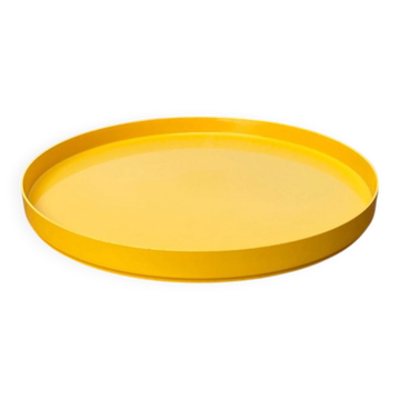 Yellow Melamine Plateau, Space Era, Mid-Century Swedish, 1960s