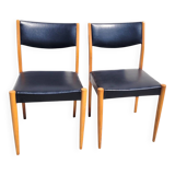 Paire de chaises vintages style scandinave