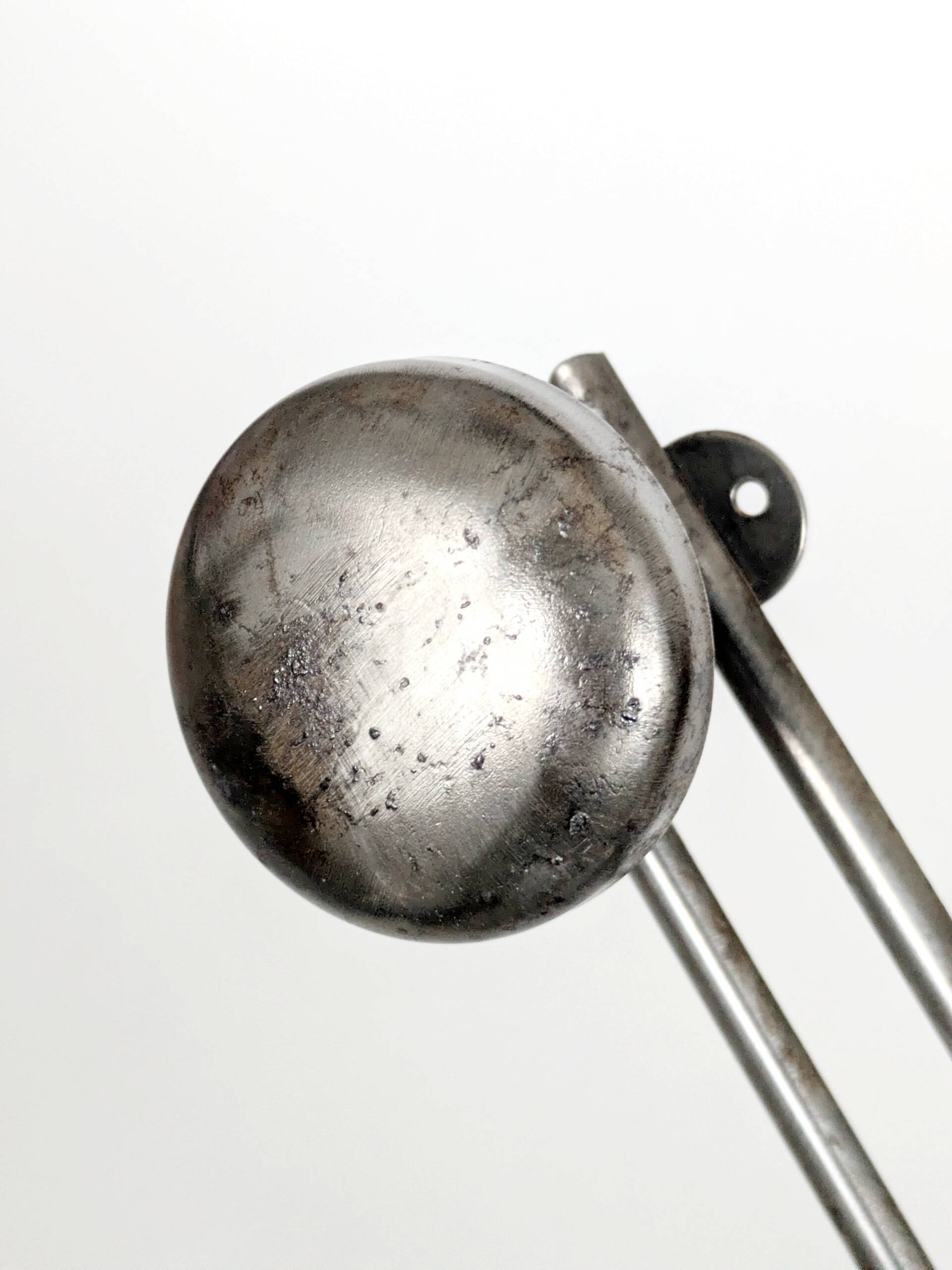 Pair of wall hooks in steel, industrial style, 1950s