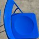 Ensemble de 3 chaises pliantes vintage TED IKEA bleues des années 1980 Nield Gammelgaard.